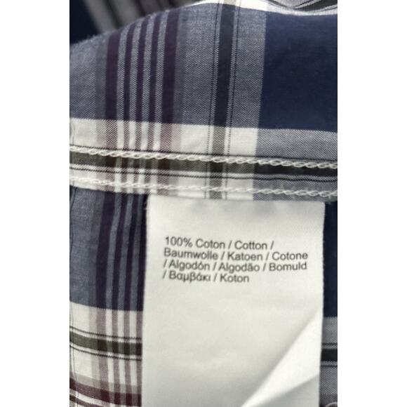 Lacoste Mens Size 44 Multicolor Plaid Button Down Shirt Preppy Money Golf EUC - Picture 4 of 10